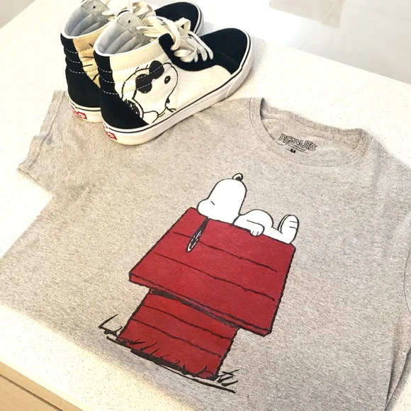 Vintage PEANUTS T-Shirt Short Sleeve - Picture 1 of 7